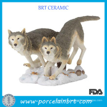 Wild Wolf Resin Animal Figurine